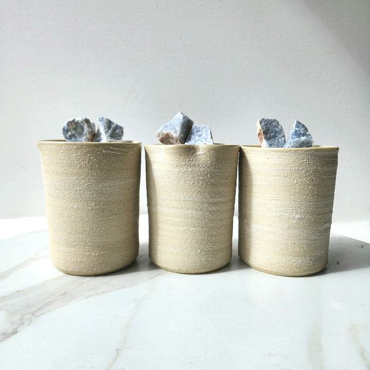Sale-Sand Stoneware Candle