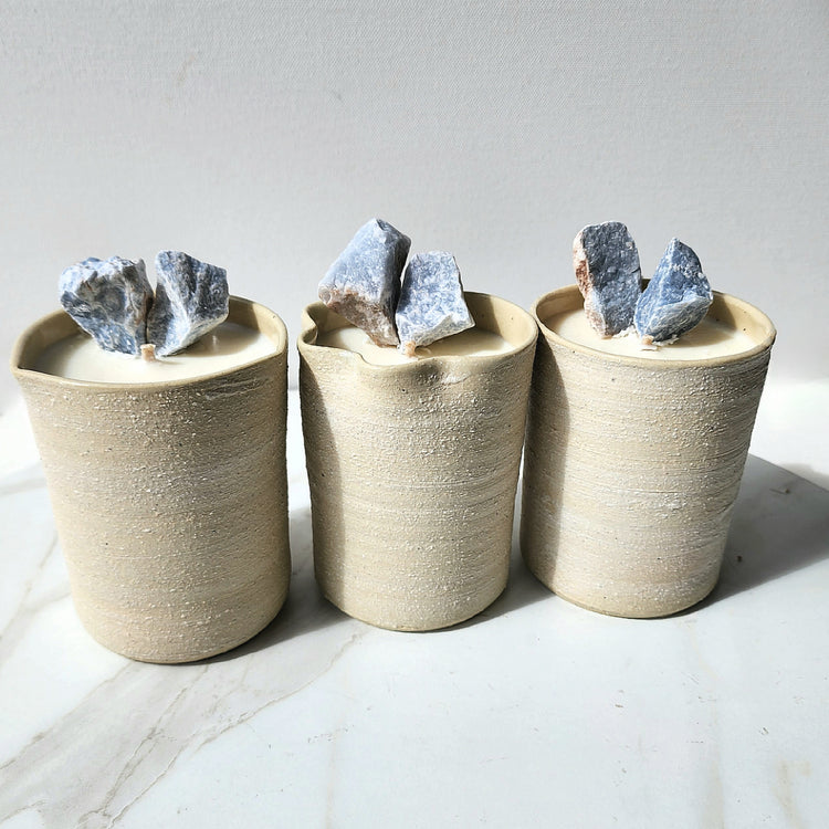Sale-Sand Stoneware Candle