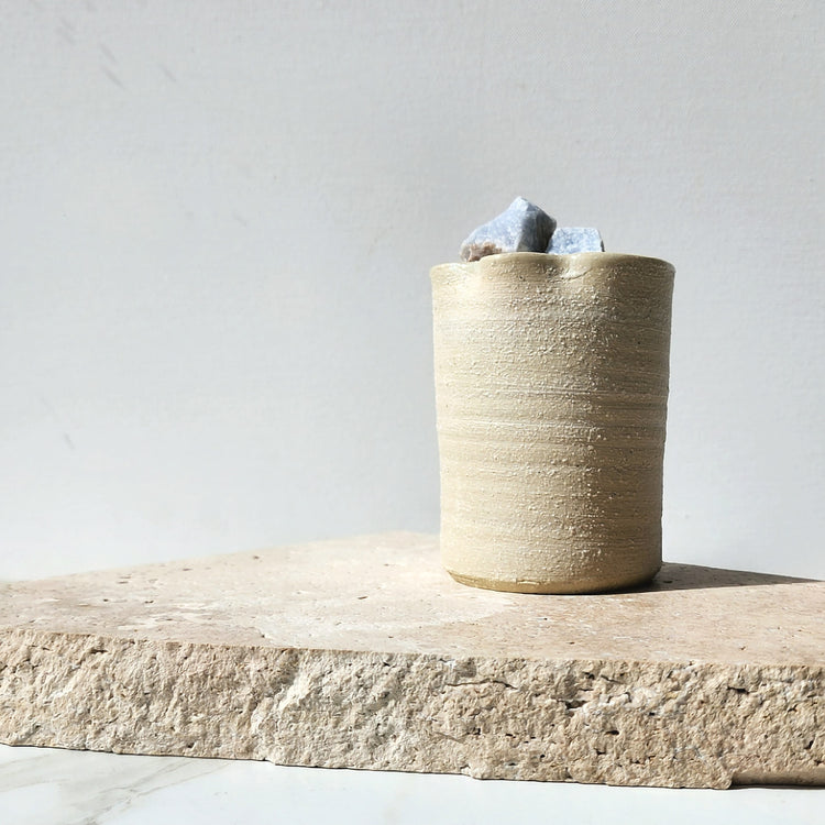 Sale-Sand Stoneware Candle