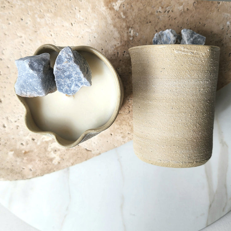 Sale-Sand Stoneware Candle