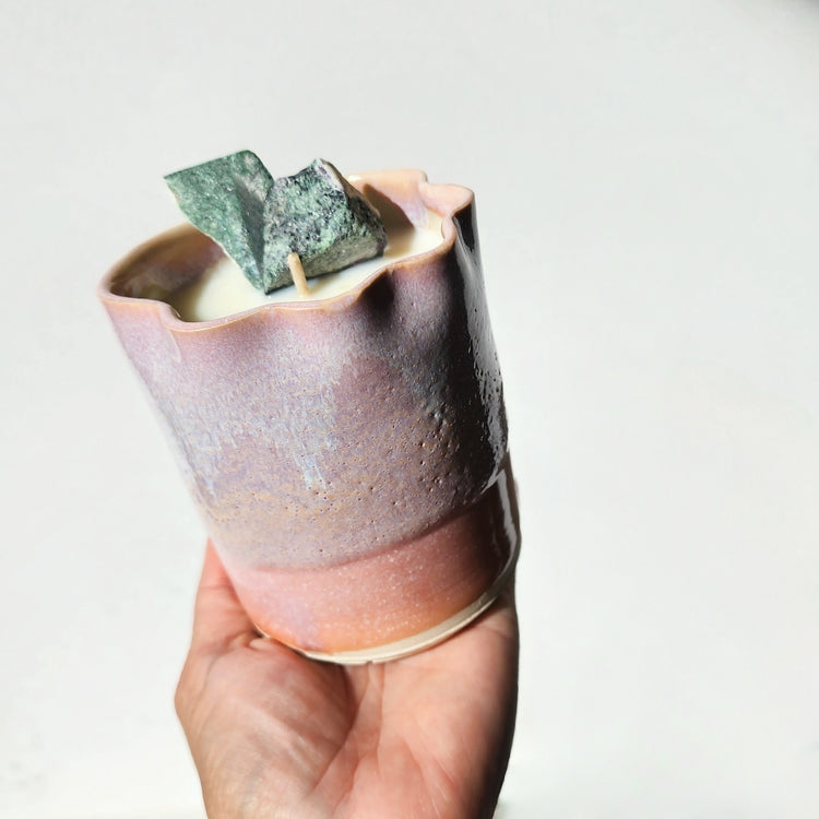 Sale-Dusk Stoneware Candle