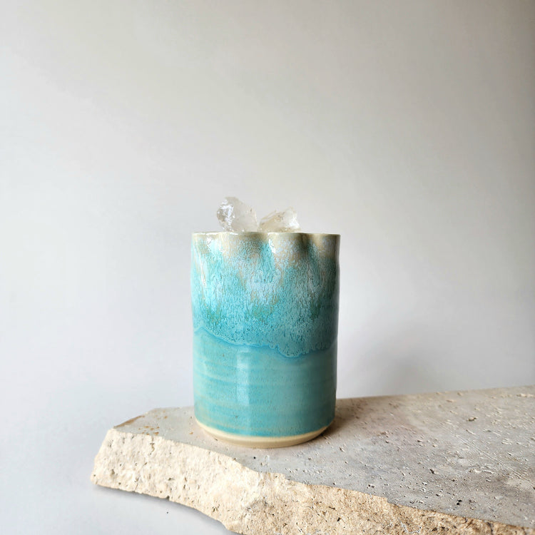 Sale-Seamist Stoneware Ceramic Candle