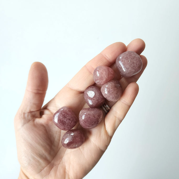 Strawberry Quartz Tumbled Stone - Crystals and Me | Crystal Candles and Ethically Sourced Crystals