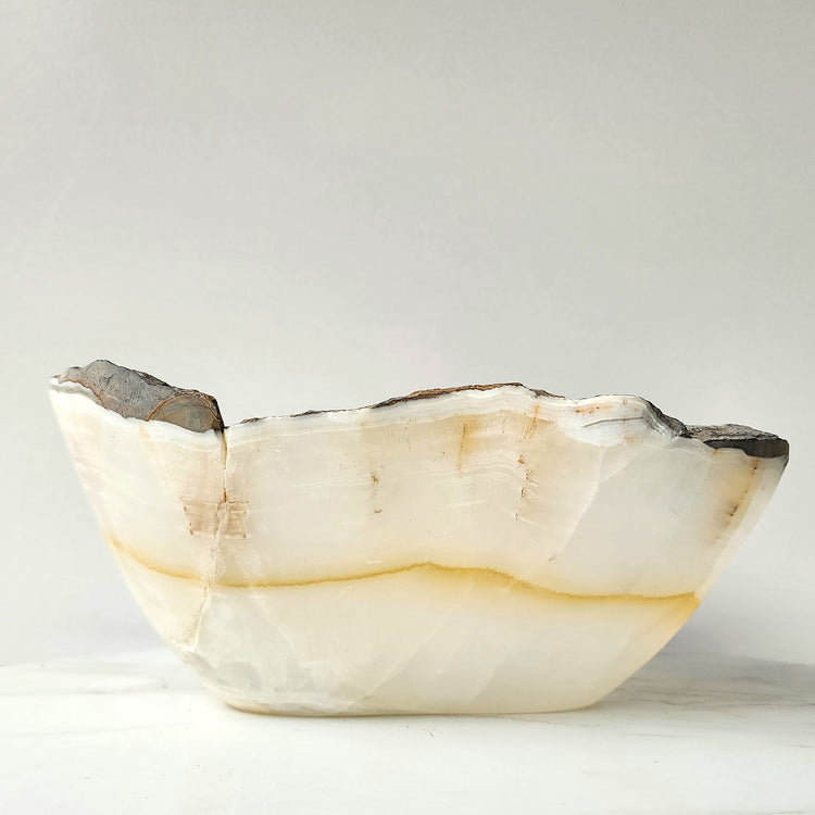 Aragonite Bowl XL Raw Natural Stone 1 - Crystals and Me | Crystal Candles and Ethically Sourced Crystals