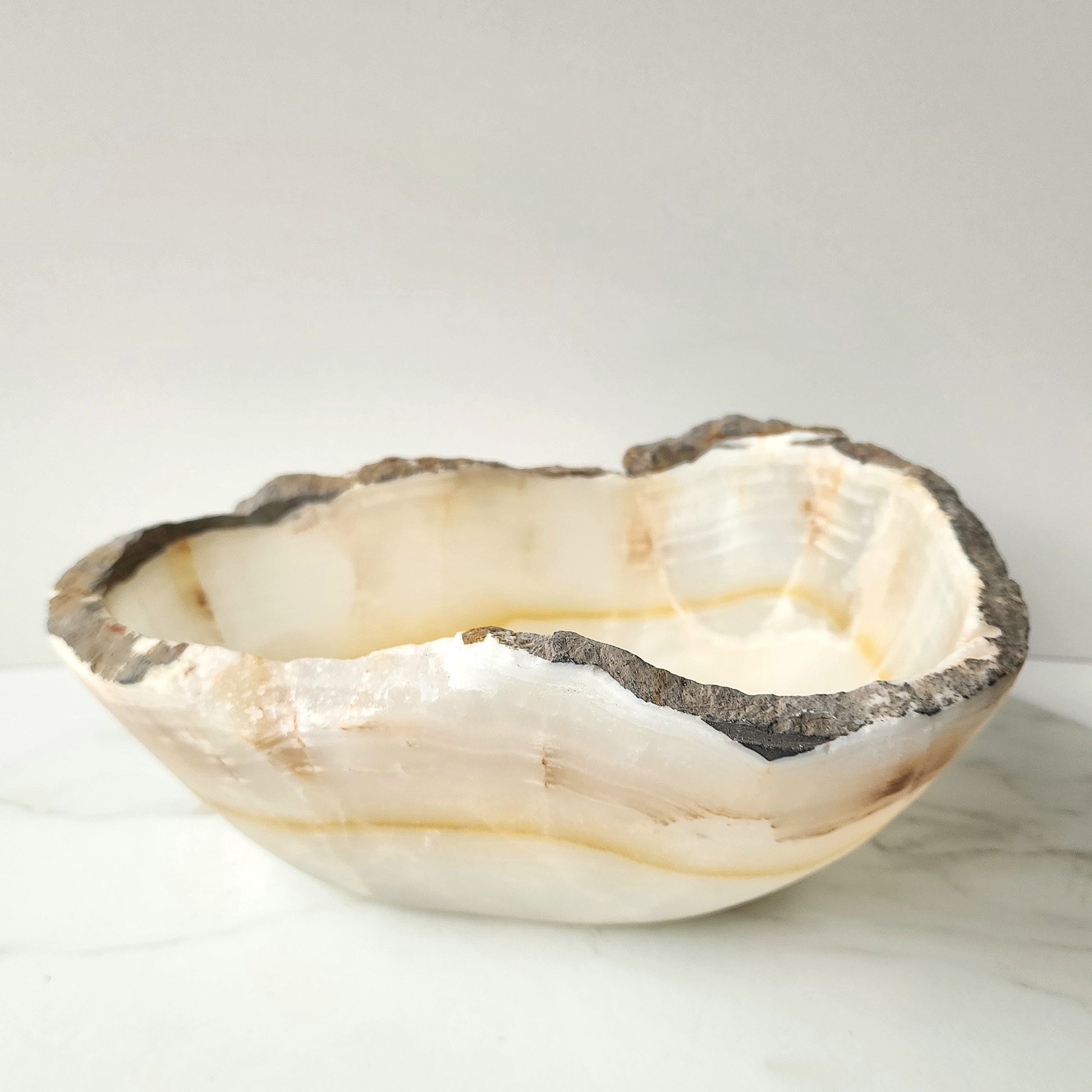 Aragonite Bowl XL Raw Natural Stone 1 - Crystals and Me | Crystal Candles and Ethically Sourced Crystals