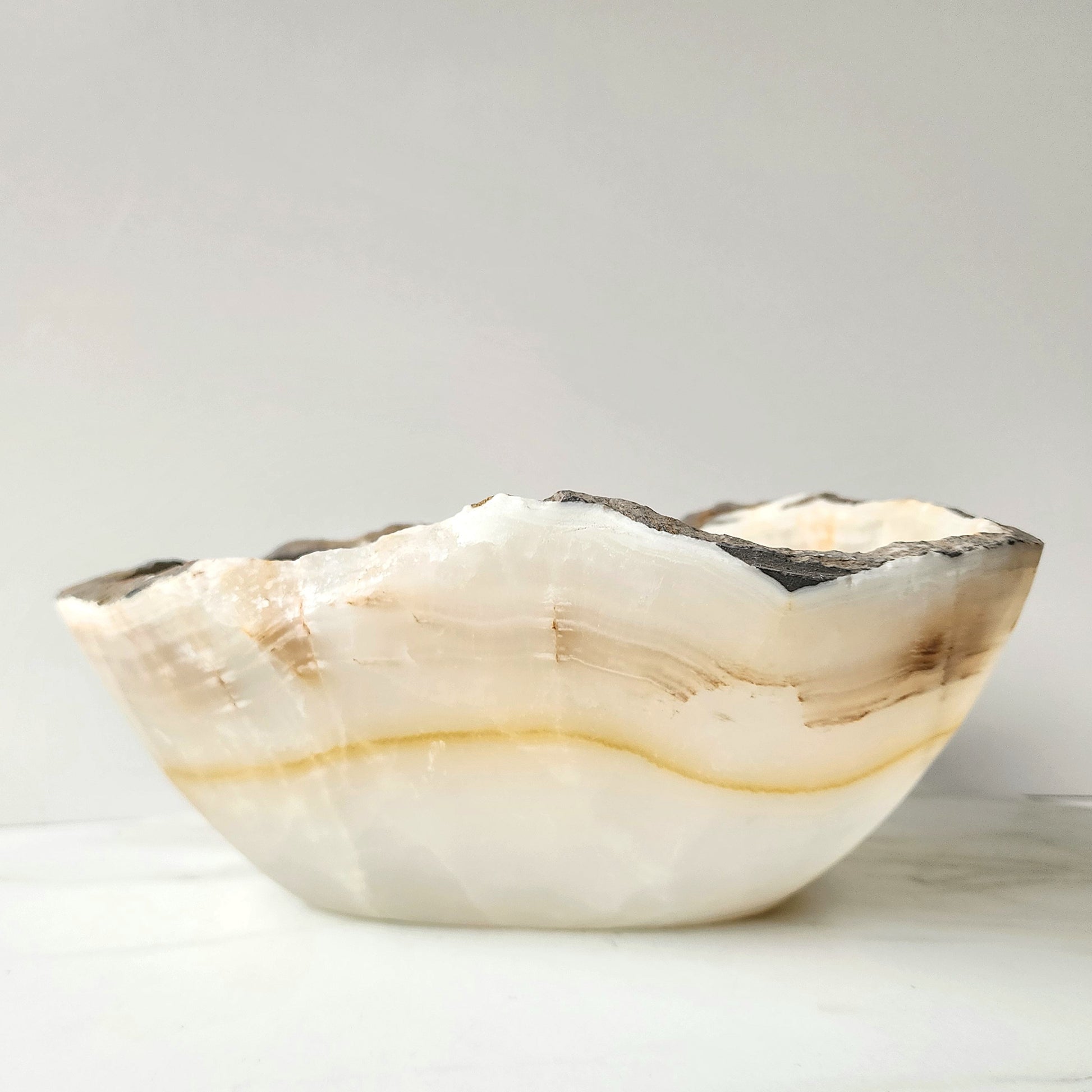 Aragonite Bowl XL Raw Natural Stone 1 - Crystals and Me | Crystal Candles and Ethically Sourced Crystals