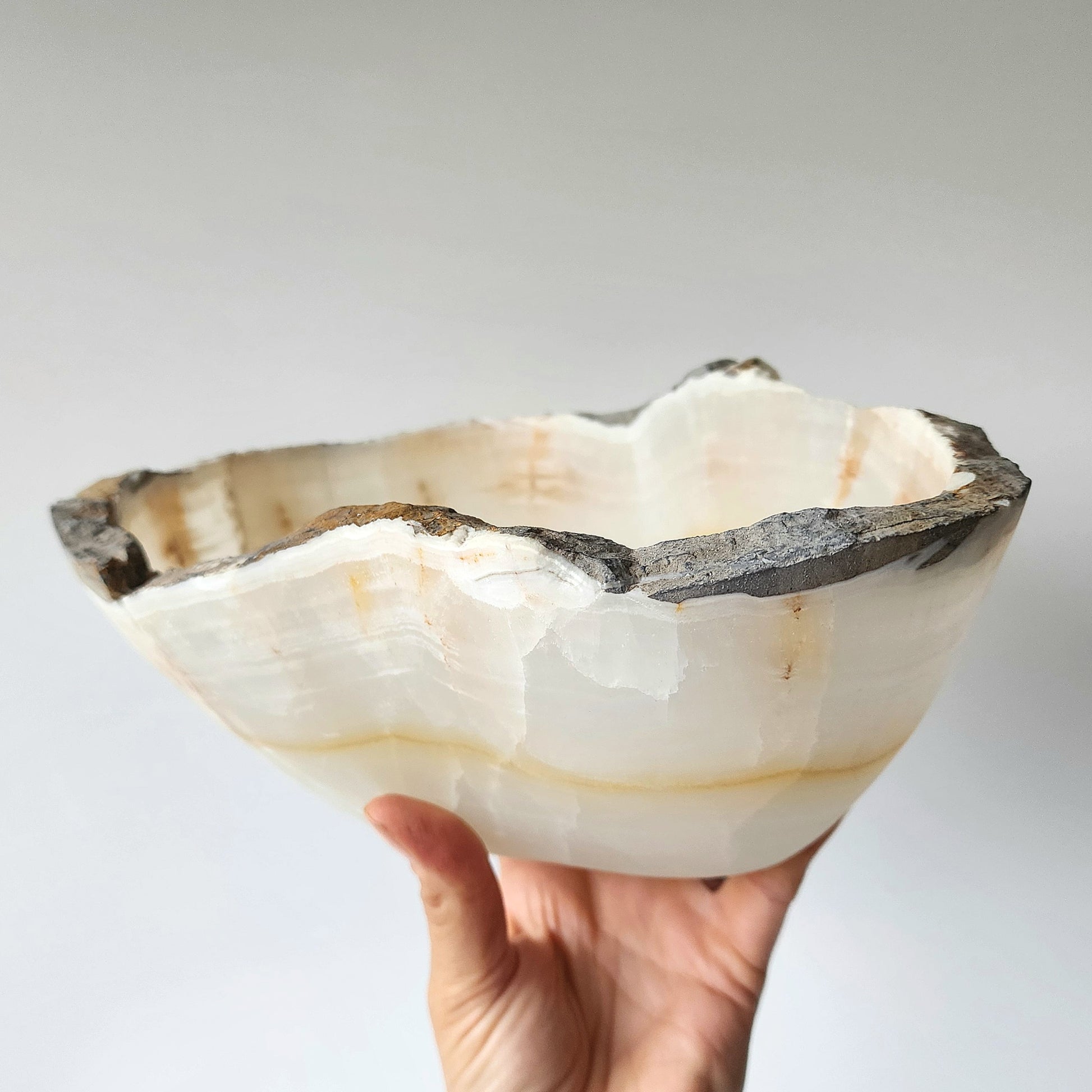 Aragonite Bowl XL Raw Natural Stone 1 - Crystals and Me | Crystal Candles and Ethically Sourced Crystals