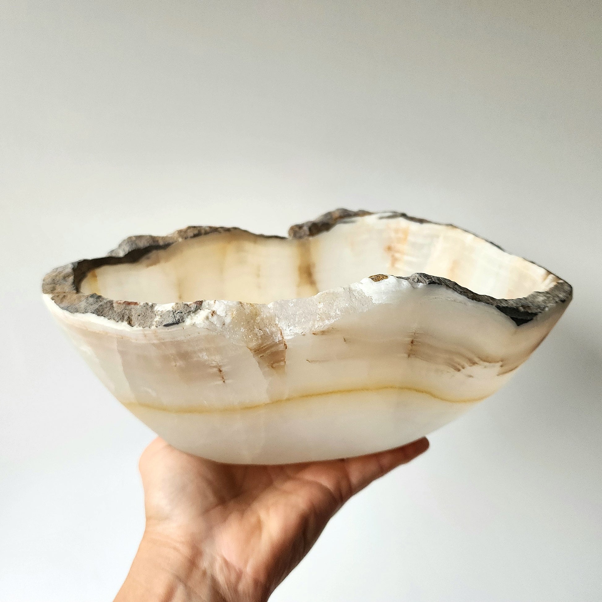 Aragonite Bowl XL Raw Natural Stone 1 - Crystals and Me | Crystal Candles and Ethically Sourced Crystals