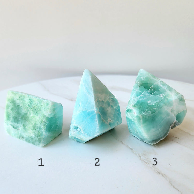 Blue Aragonite Crystal Free Form