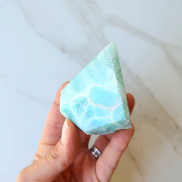 Blue Aragonite Crystal Free Form