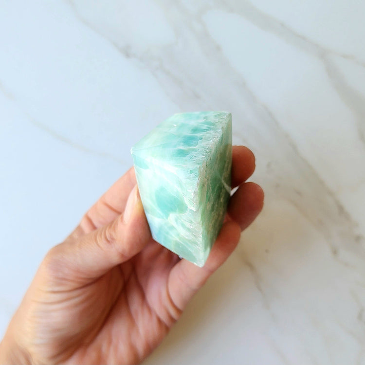 Blue Aragonite Crystal Free Form