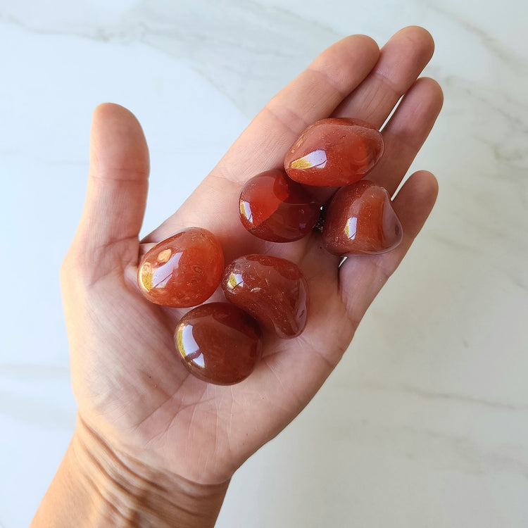 Carnelian Crystal Tumbled Stone