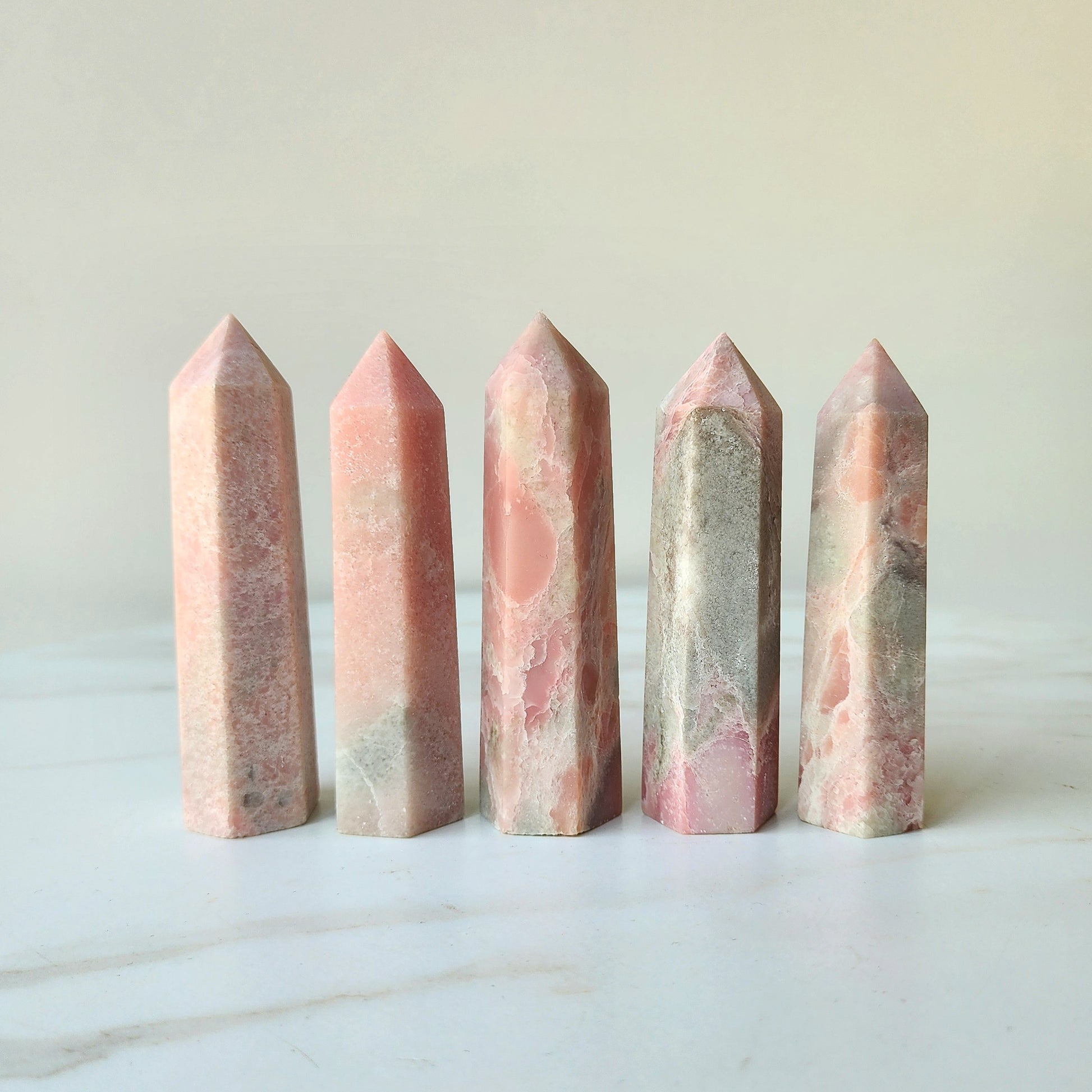 Pink Opal Crystal Point - Crystals and Me | Crystal Candles and Ethically Sourced Crystals