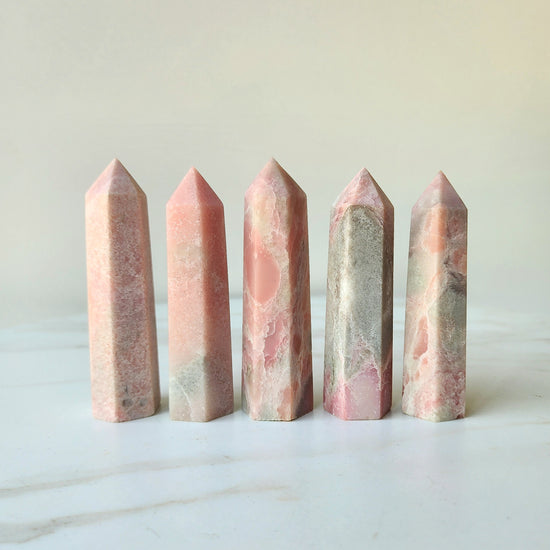 Pink Opal Crystal Point - Crystals and Me | Crystal Candles and Ethically Sourced Crystals