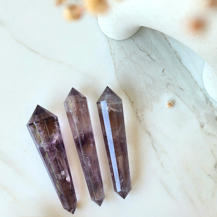 Amethyst Double Terminated Faceted Point