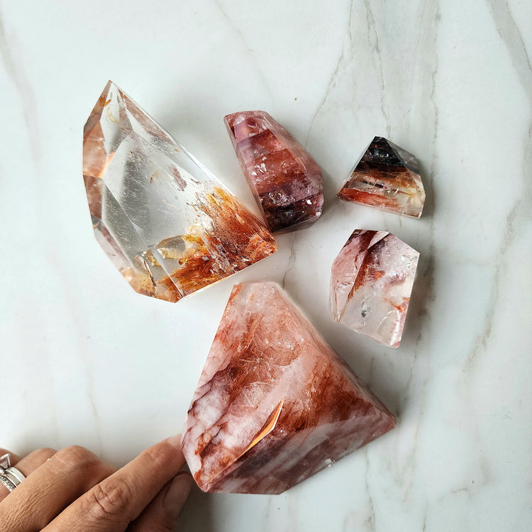 Fire Quartz Crystal Free-form AAA