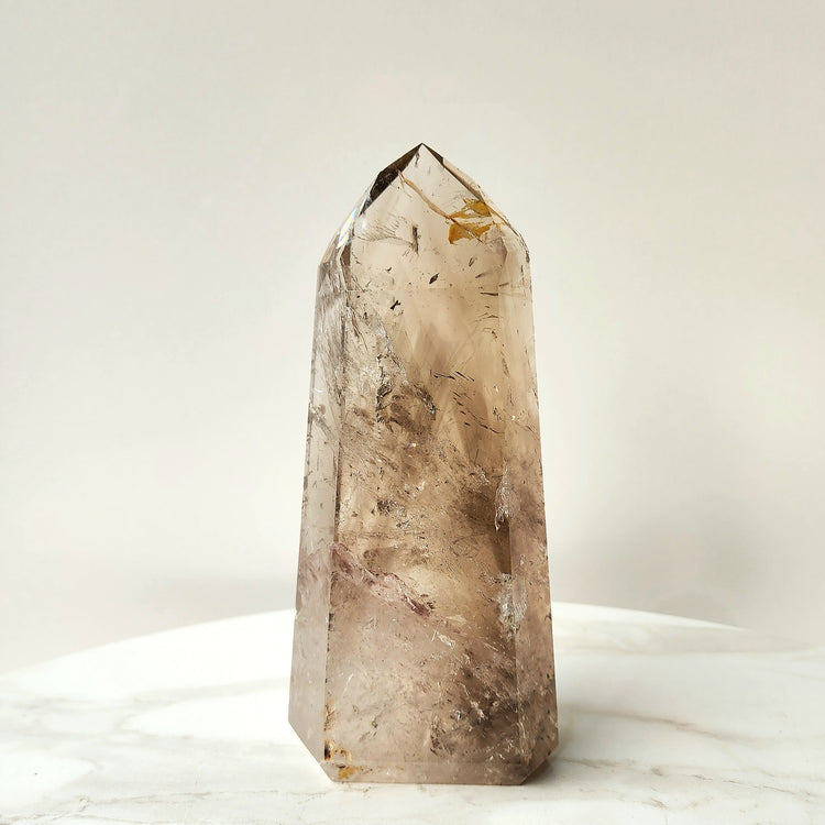 Smokey Citrine Crystal Natural AAA Polished XL Generator Tower Point Obelisk