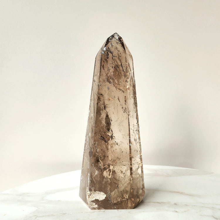Smokey Citrine Crystal Natural AAA Polished XL Generator Tower Point Obelisk