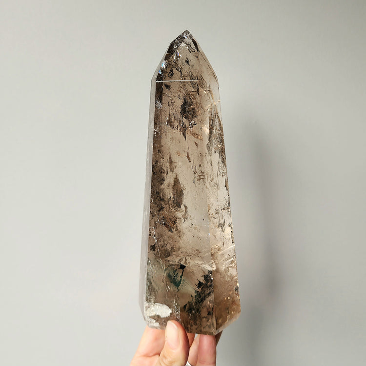 Smokey Citrine Crystal Natural AAA Polished XL Generator Tower Point Obelisk