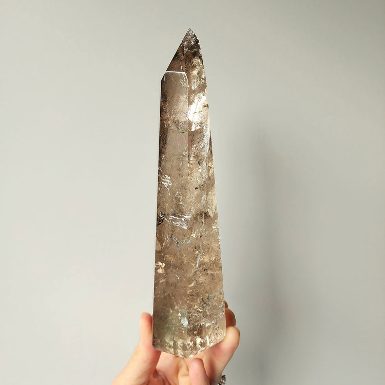 Smokey Citrine Crystal Natural AAA Polished XL Generator Tower Point Obelisk