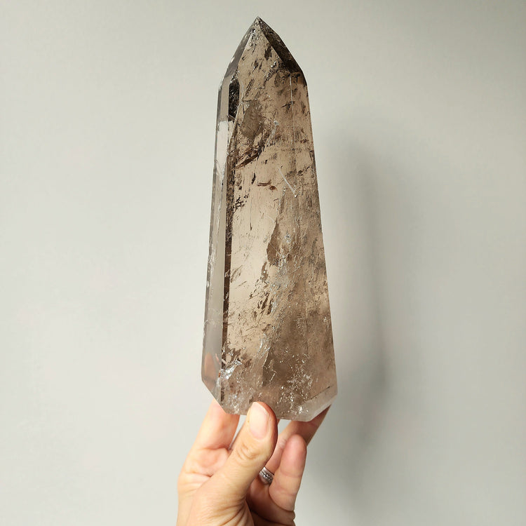 Smokey Citrine Crystal Natural AAA Polished XL Generator Tower Point Obelisk
