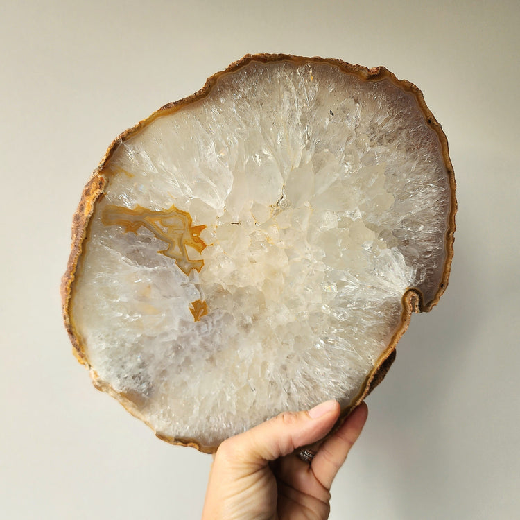 Agate Crystal Slab Slice XL with stand