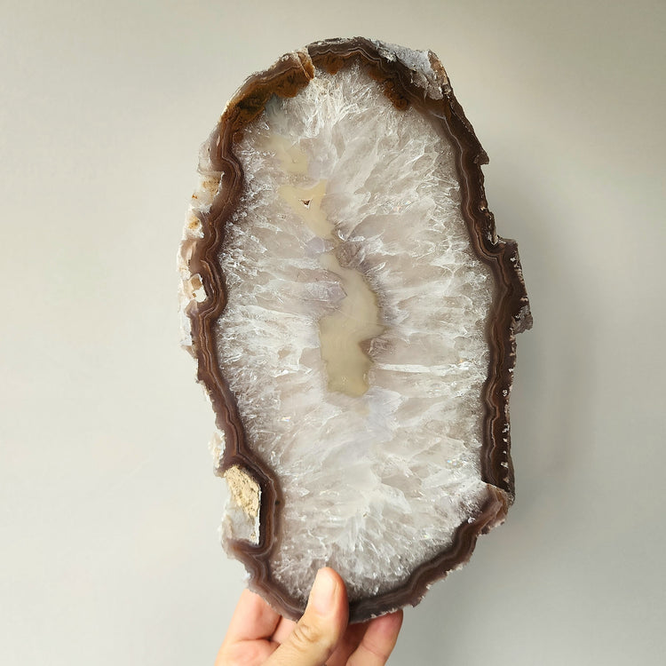 Agate Crystal Slab Slice XL with stand
