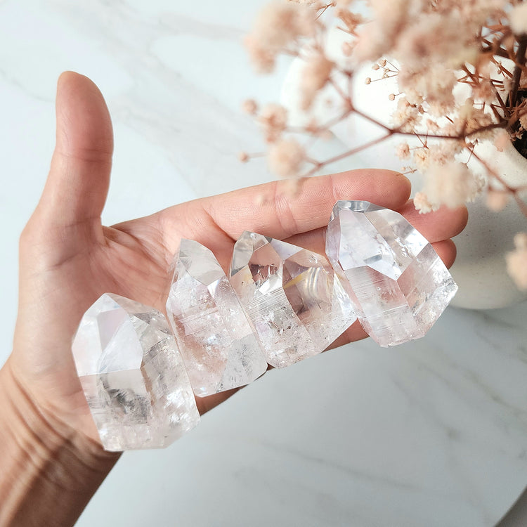 Lemurian Quartz Crystal Point Tower Large