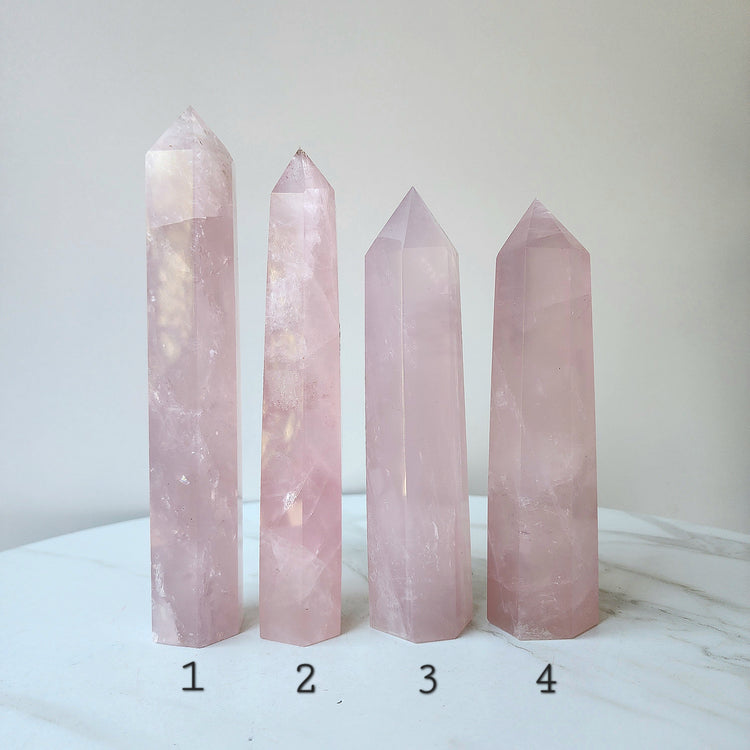Rose Quartz Crystal AA Tower XLarge