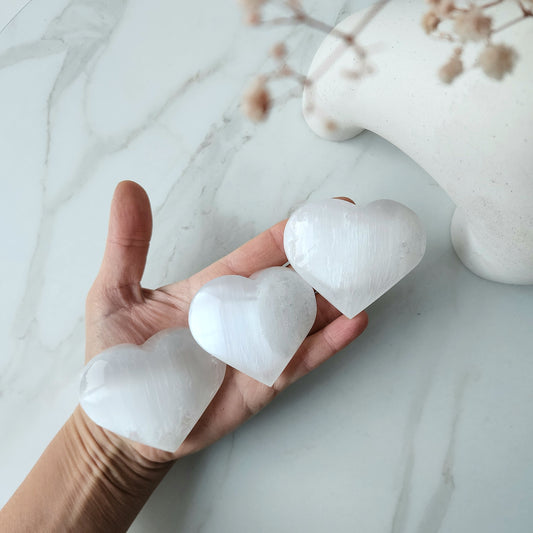 Selenite Crystal Heart
