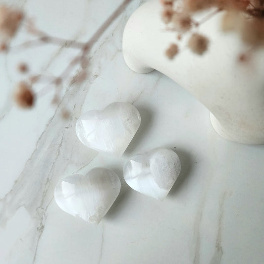 Selenite Crystal Heart