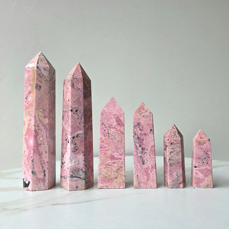 Rhodochrosite Crystal Tower Obelisk Point AA