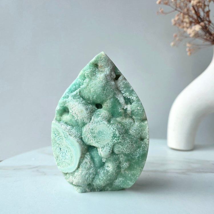 Blue Aragonite Crystal Flame Natural Raw High Quality