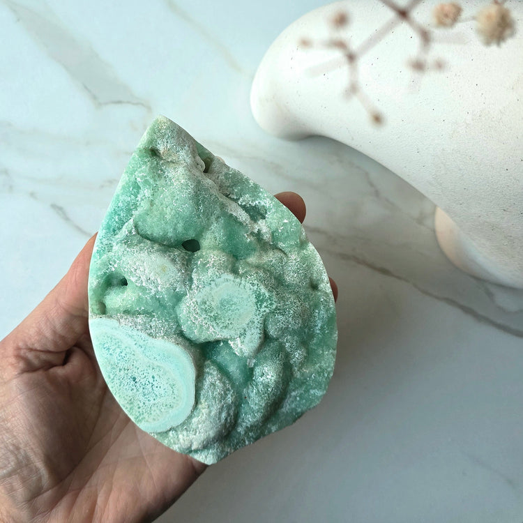 Blue Aragonite Crystal Flame Natural Raw High Quality