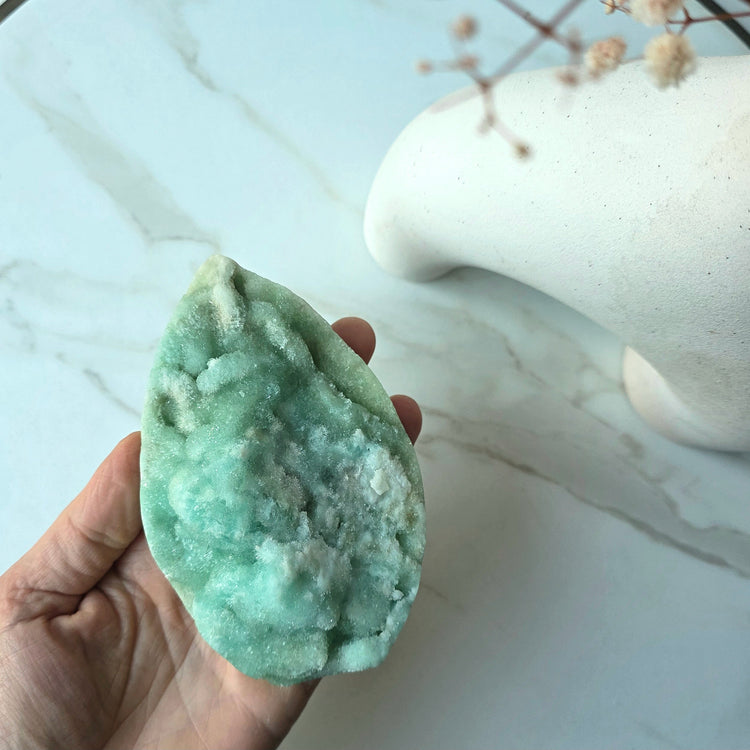 Blue Aragonite Crystal Flame Natural Raw High Quality