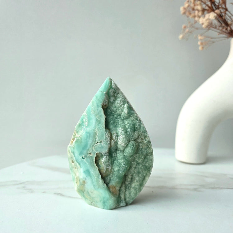 Blue Aragonite Crystal Flame Natural Raw High Quality