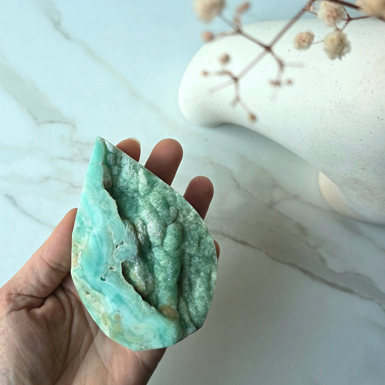 Blue Aragonite Crystal Flame Natural Raw High Quality