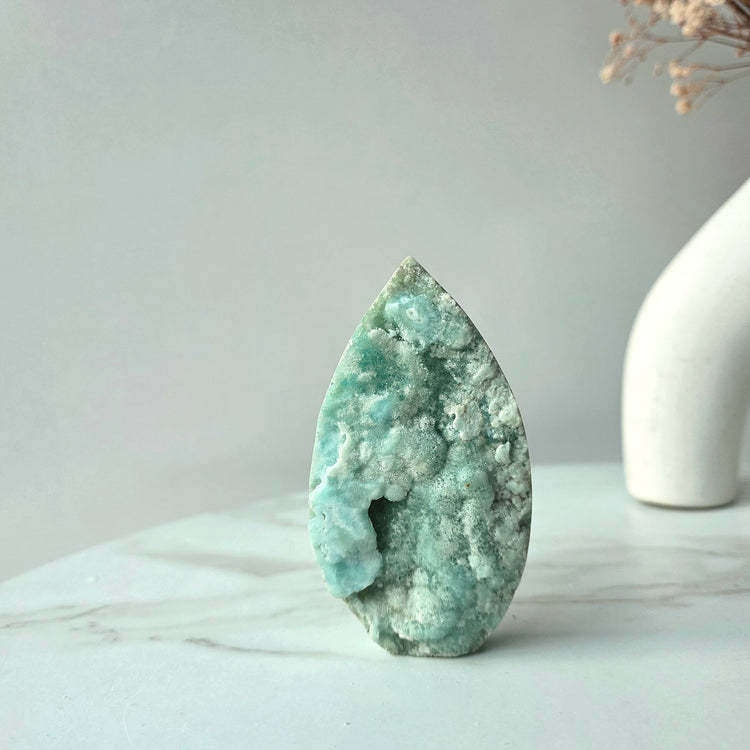 Blue Aragonite Crystal Flame Natural Raw High Quality