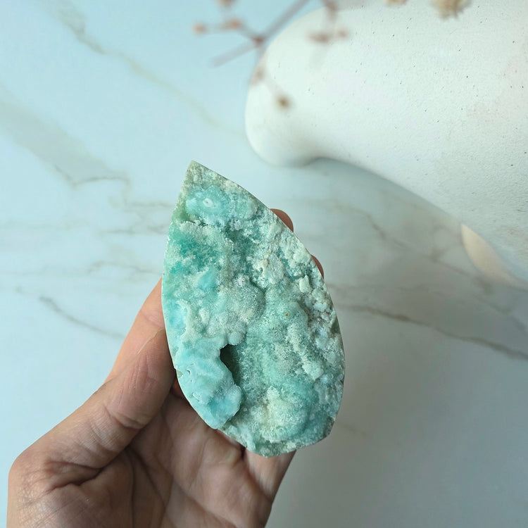 Blue Aragonite Crystal Flame Natural Raw High Quality