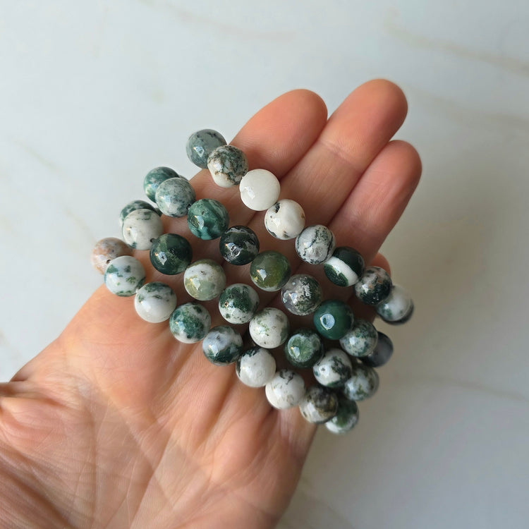 Moss Agate Rope Bracelet - Crystals and Me | Crystal Candles and Ethically Sourced Crystals