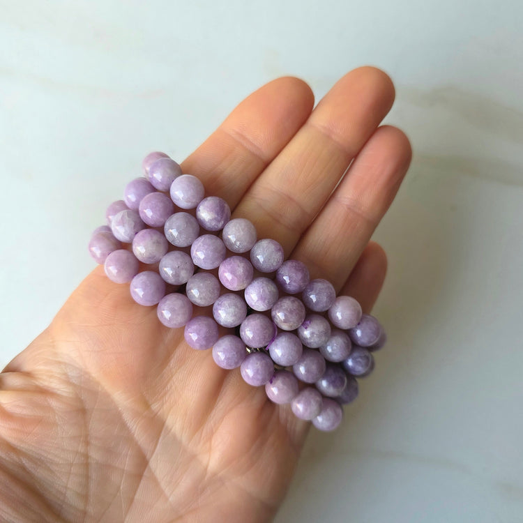 Lepidolite Crystal Bead Bracelet