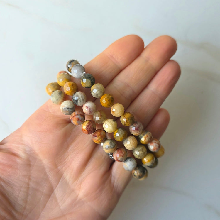 Gemstone Multifaceted Bead Bracelets