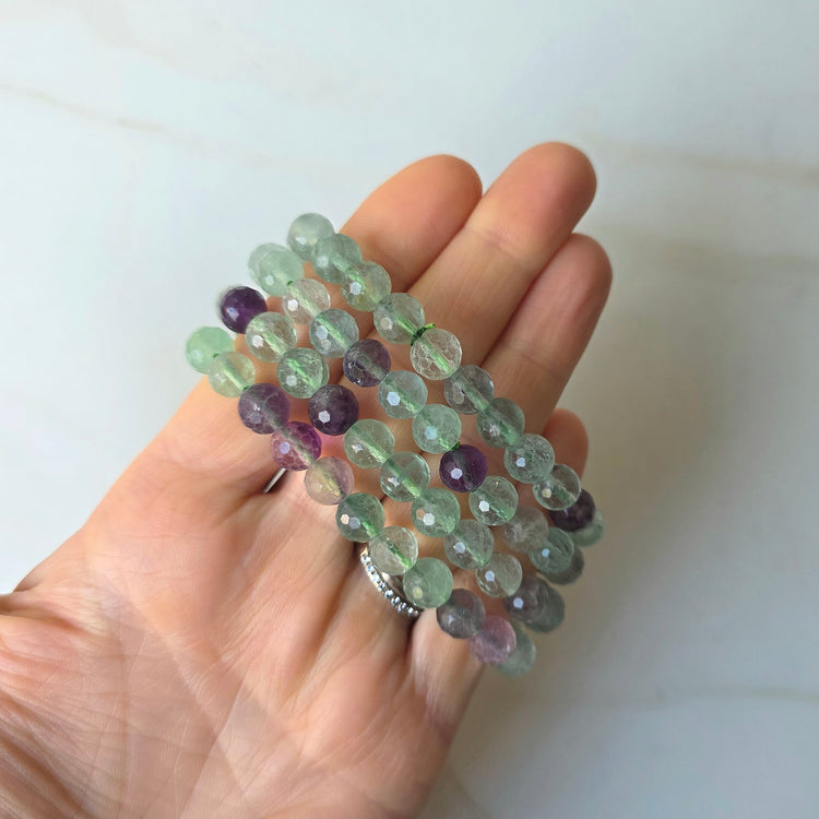 Gemstone Multifaceted Bead Bracelets