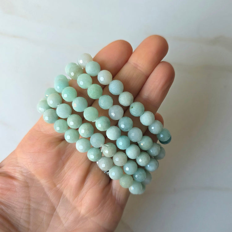 Gemstone Multifaceted Bead Bracelets