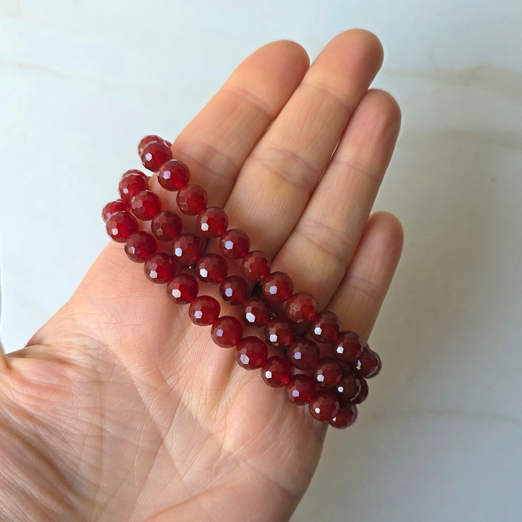 Gemstone Multifaceted Bead Bracelets