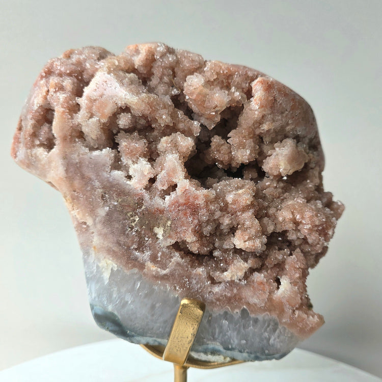 Pink Amethyst Crystal Cluster on Stand XL