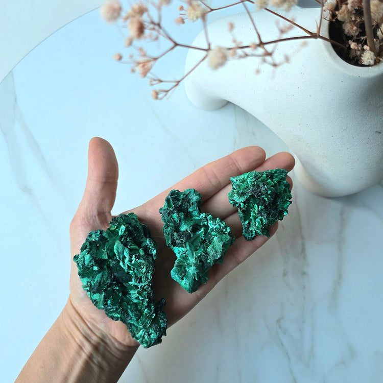 Silky Malachite Crystal Specimen