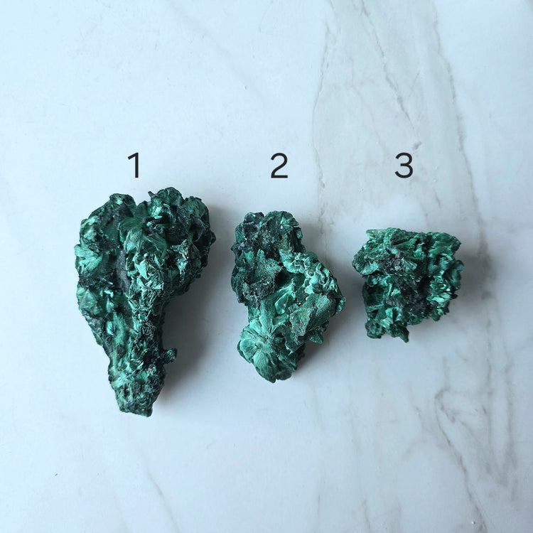 Silky Malachite Crystal Specimen