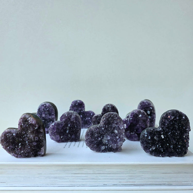 Amethyst Crystal Carved Heart