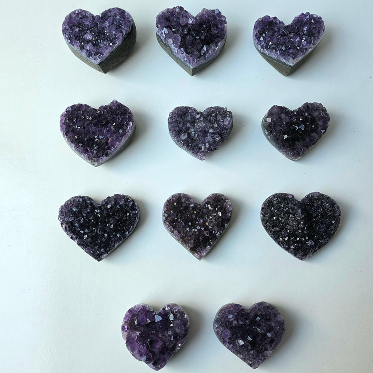 Amethyst Crystal Carved Heart